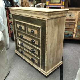 k79 2525 indian furniture natural ornate drawers embossed mango right