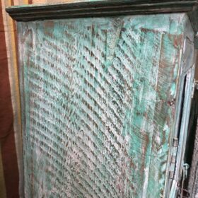 k79 2539 indian furniture pale vertigris cabinet glass side
