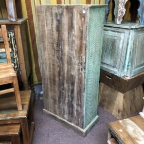 k79 2539 indian furniture pale vertigris cabinet glass back