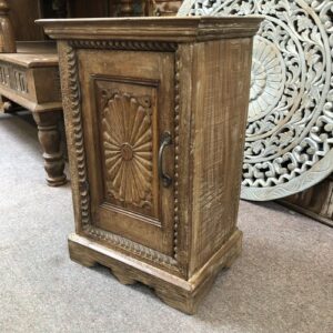 k79 2544 indian furniture small carved cabinet daisy right