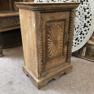 k79 2544 indian furniture small carved cabinet daisy left