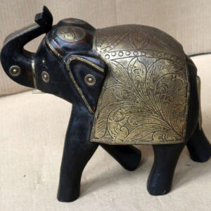 k79 2562 indian accessory elephant with metalwork back large