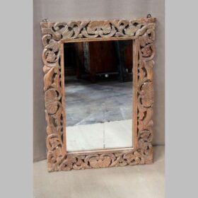 K79 2638 indian furniture natural hand carved mirror factory