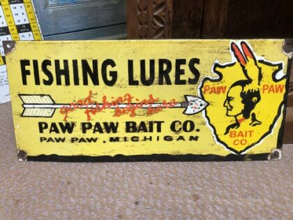 k79 2710 indian accessory metal fishing advert sign front