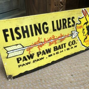 k79 2710 indian accessory metal fishing advert sign close