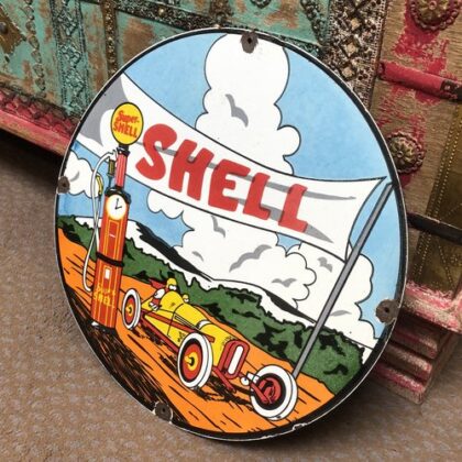 k79 2711 indian accessory metal round shell sign vintage right