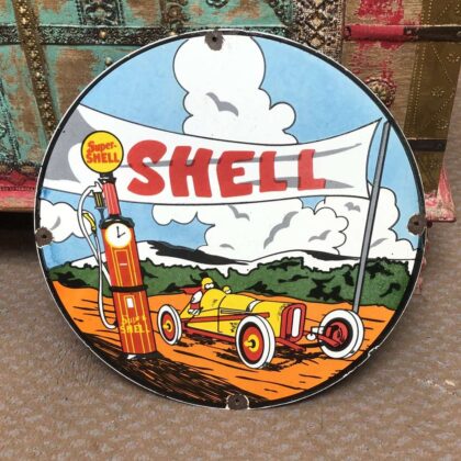 k79 2711 indian accessory metal round shell sign vintage main