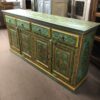 k79 2750 indian furniture hand painted 4 door sideboard green main