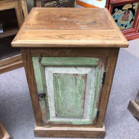 kh23 kh 115 gr indian furniture teak bedside cabinet table green top