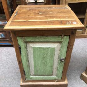 kh23 kh 115 gr indian furniture teak bedside cabinet table green top