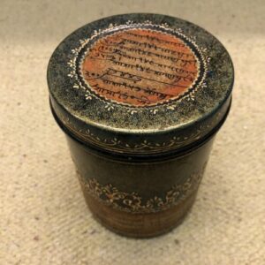 K79 2391 indian accessory gift mini tin pot with lid above