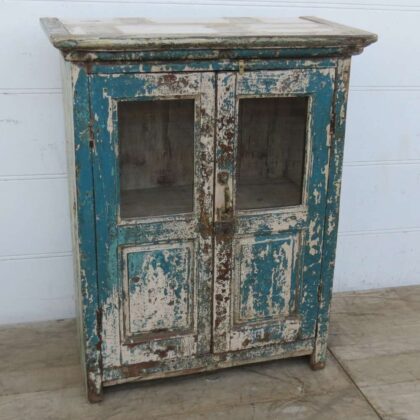 kh24 113 indian furniture blue and cream cabinet factory