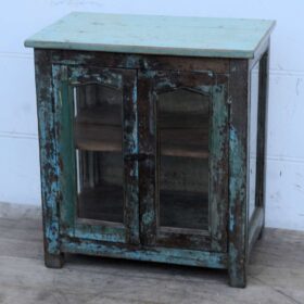 kh24 12 indian furniture small shabby blue cabinet factory