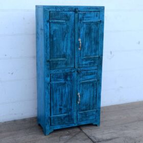 kh24 13 b indian furniture double door blue cabinet factory