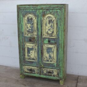 kh24 162 indian furniture green and cream cabinet factory