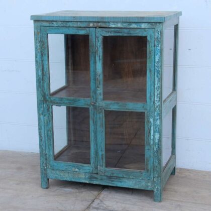 kh24 96 indian furniture turquiose glass cabinet factory