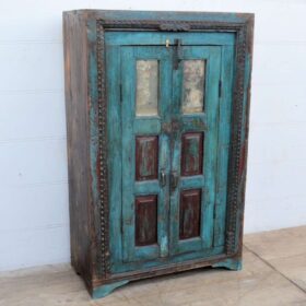 kh24 98 indian furniture blue panelled cabinet factory