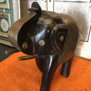 k79 2562 lg indian accessory elephant with metalwork back large left