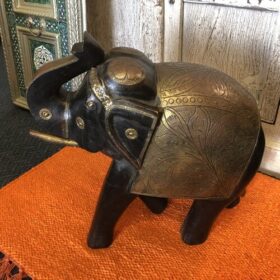 k79 2562 lg indian accessory elephant with metalwork back large side
