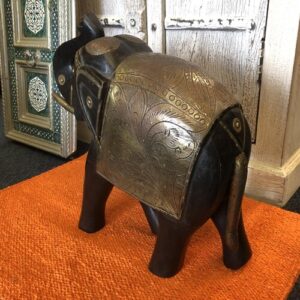 k79 2562 lg indian accessory elephant with metalwork back large back