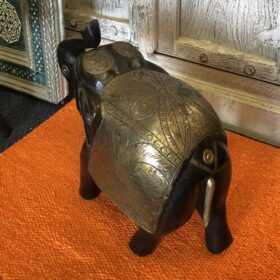 k79 2562 sm indian accessory elephant with metalwork back small reverse