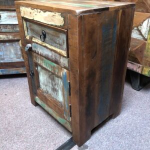 k79 2366 indian furniture reclaimed bedside cabinet table drawer right