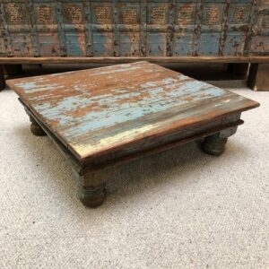 kh24 102 c indian furniture blue brown bajot table left