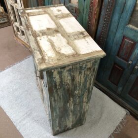 kh24 113 indian furniture blue and cream cabinet top