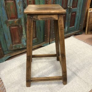 kh24 115 indian furniture old bar stool front