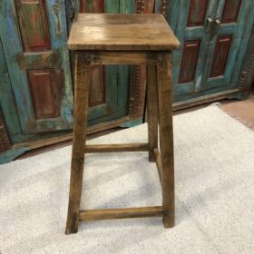 kh24 115 indian furniture old bar stool back