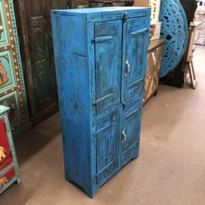kh24 13 b indian furniture double door blue cabinet left