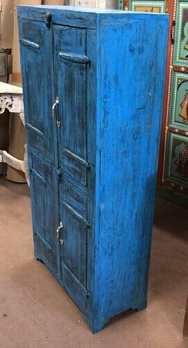 kh24 13 b indian furniture double door blue cabinet right