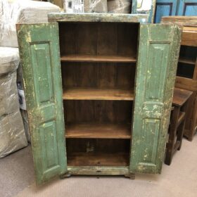 kh24 13 c indian furniture shabby yellow & blue unit open