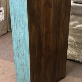 kh24 13 c indian furniture shabby yellow & blue unit back