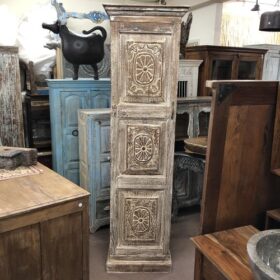 kh24 148 B indian furniture slim carved cabinets front