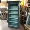 kh24 153 indian furniture carved blue bookcase main