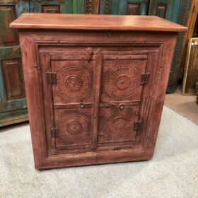 kh24 159 a indian furniture carved cabinet pink front