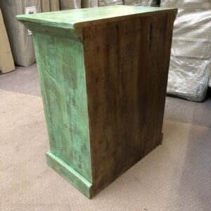 kh24 159 b indian furniture carved cabinet green back