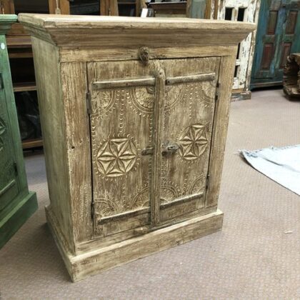 kh24 159 c indian furniture carved cabinet natural left