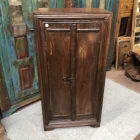 kh24 17 indian furniture darkwood slim cabinet front