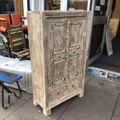 kh24 172 indian furniture natural carved cabinet left