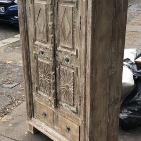 kh24 172 indian furniture natural carved cabinet right