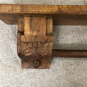 kh24 174 indian furniture wall shelf with rail close