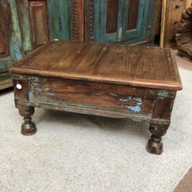kh24 23 b indian furniture 2 drawered low table back