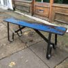 kh24 24 indian furniture blue bench with metal legs main