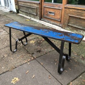 kh24 24 indian furniture blue bench with metal legs main