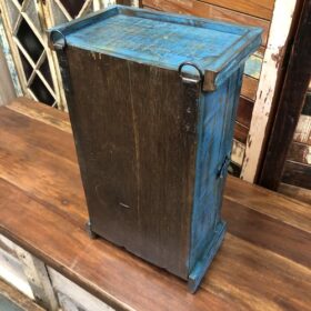 kh24 31 d indian furniture small wall cabinet blue back