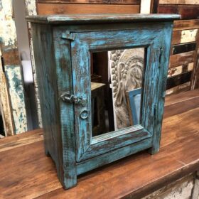 kh24 31 g indian furniture small mirror door cabinet left