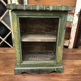 kh24 31 i indian furniture glass cabinet ribbed top front