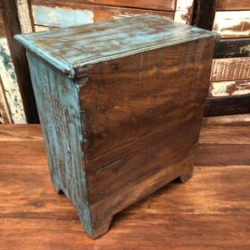 kh24 31 j indian furniture mini glass cabinet blue back